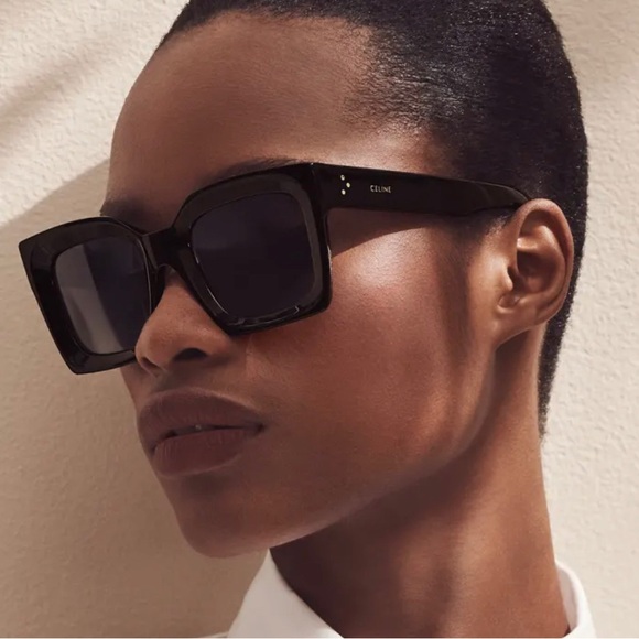 AUTHENTIC SQUARE CELINE 40130I SUNGLASSES BLACK POLARIZED - Picture 1 of 8